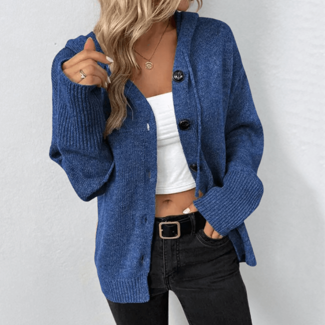 Gemütlicher Strick-Cardigan mit Knöpfen für Damen