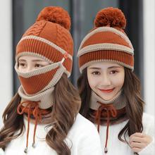 Gemütliches Strick-Wintermütze- und Schal-Set für Damen