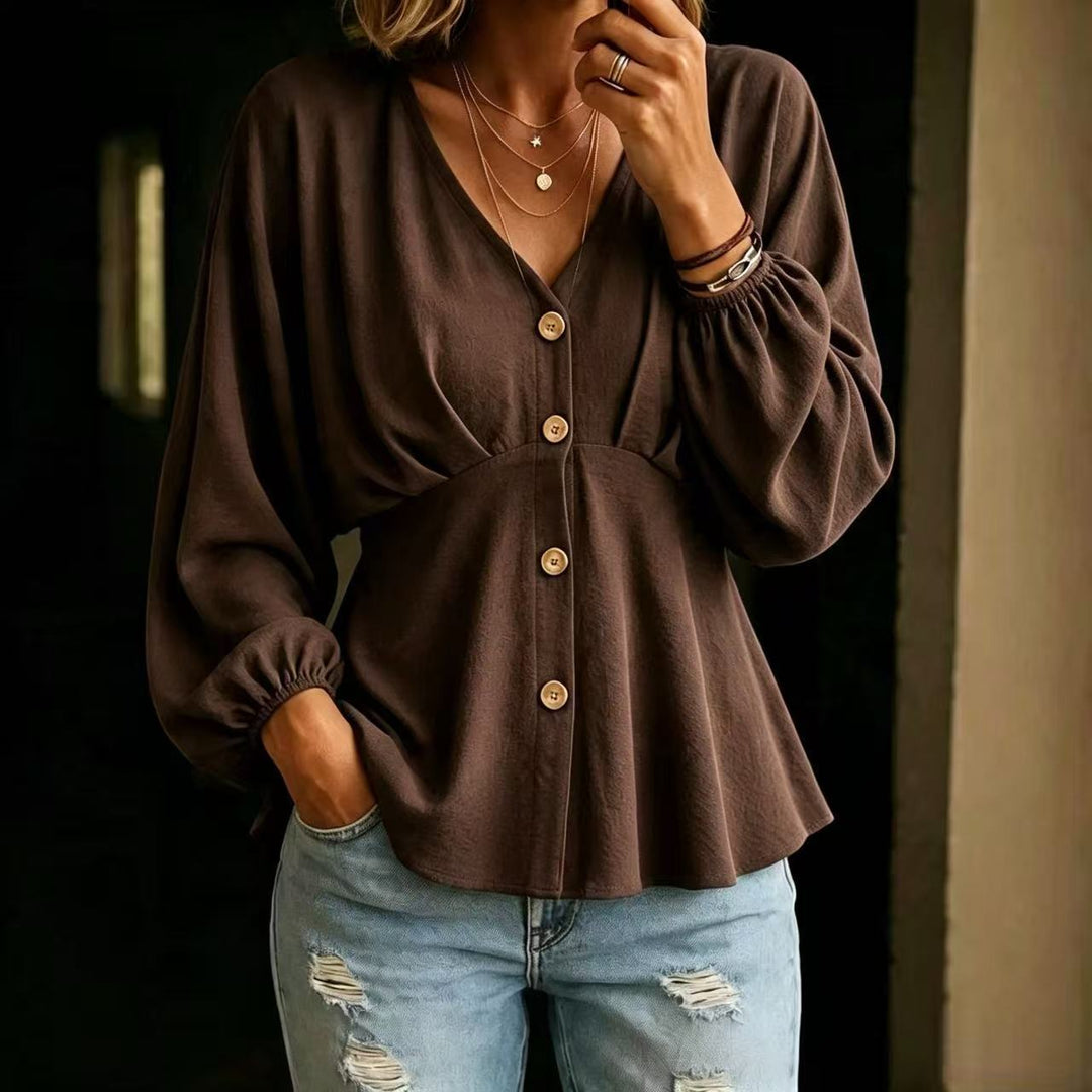 Drapierte Bluse für einen vielseitigen, eleganten Damenlook