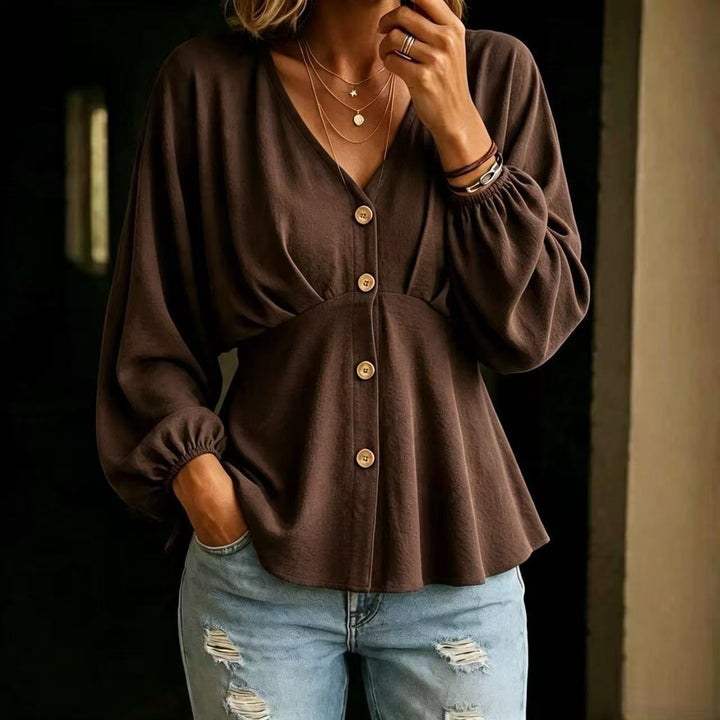 Drapierte Bluse für einen vielseitigen, eleganten Damenlook