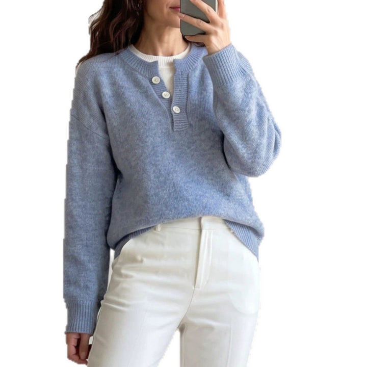 Vielseitig kombinierbarer Pullover im Zweiteiler-Design für Damen