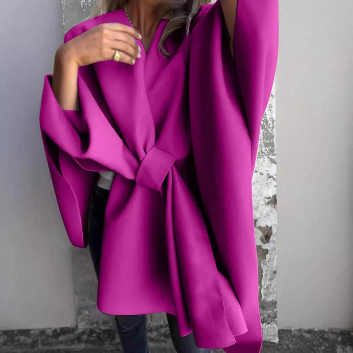 Gemütlicher Stricklanger Cardigan mit Fledermausärmeln