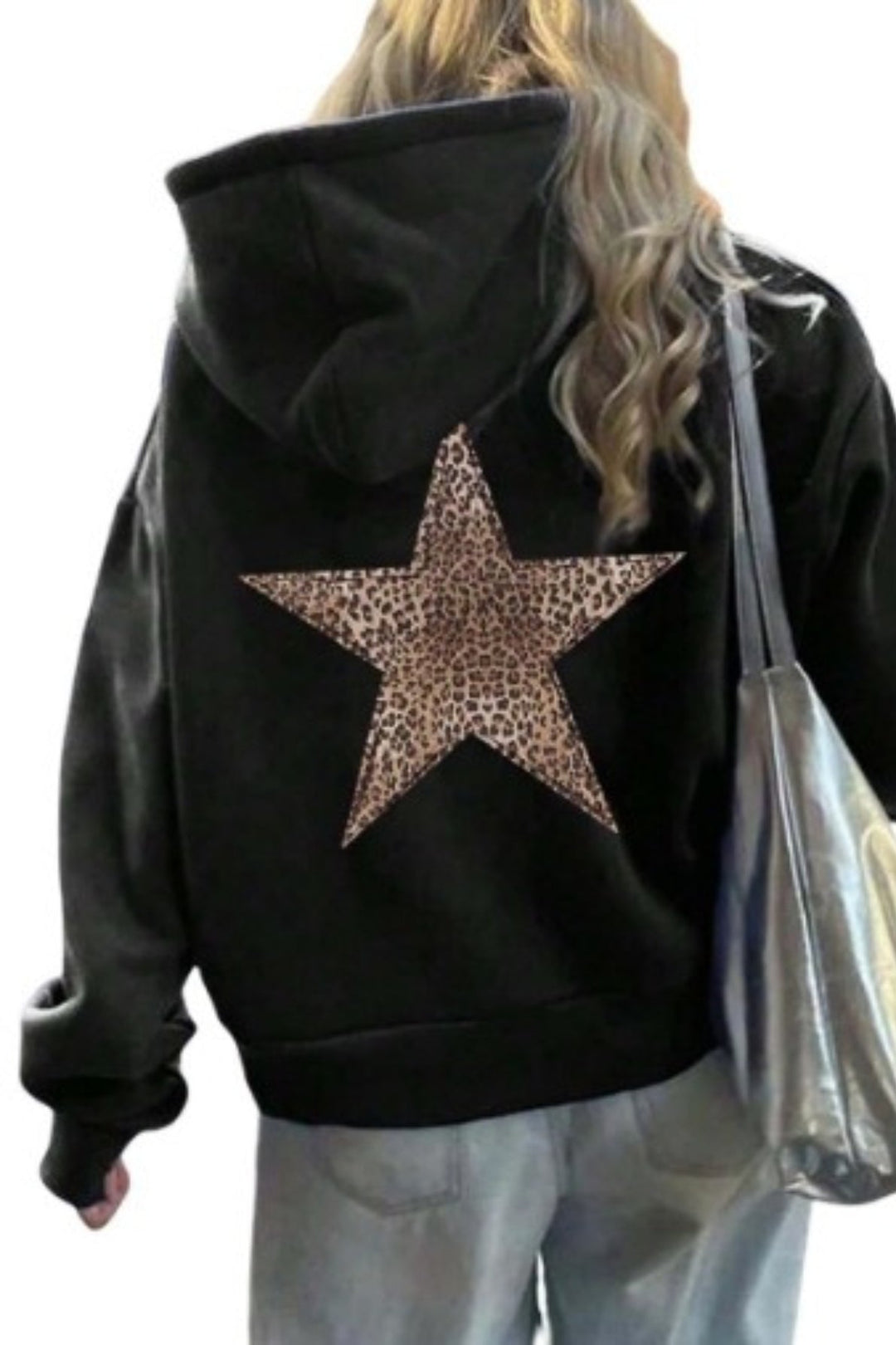 Damen Hoodie Mit Sternprint Und Lockerer Passform