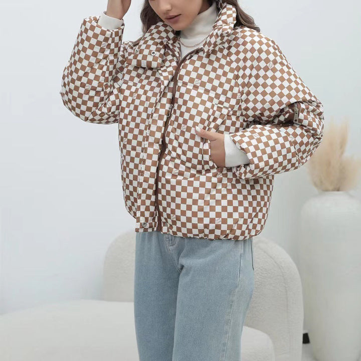 Damen Steppwindjacke mit hohem Kragen