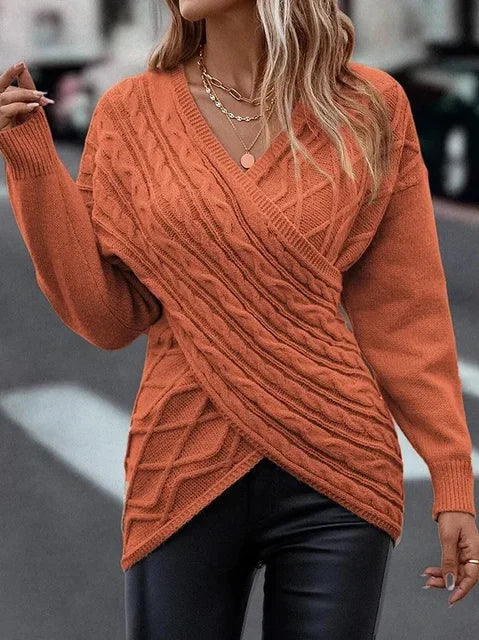 Schicker leichter gestrickter Pullover für Damen