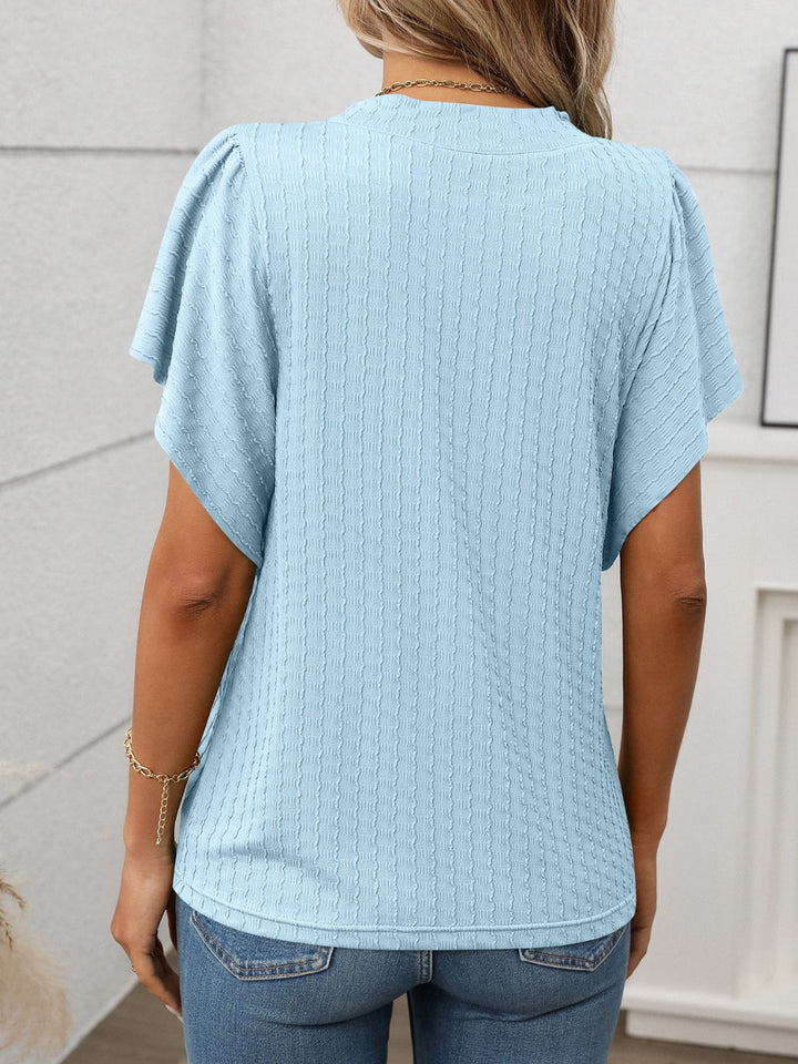 Damen T-Shirt mit Rundhalsausschnitt und Flügelärmeln