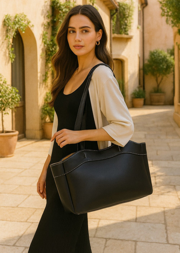 Klassische Ledertasche Tote