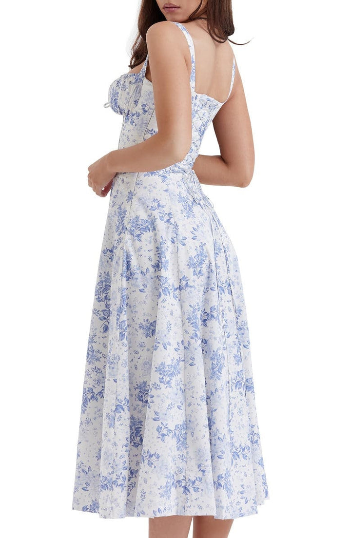 Florales Bustier-Bauchformer Bodycon-Kleid