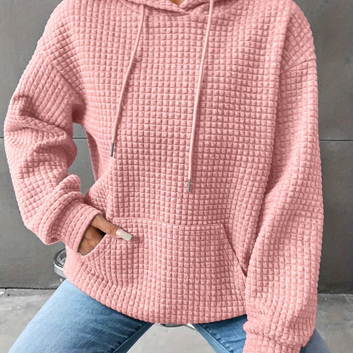 Damen Kapuzenpullover Mit Waffelstruktur