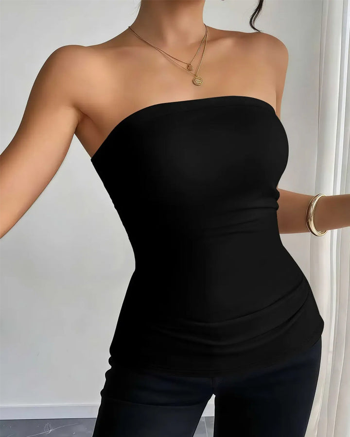 Damen Tanktop Schmal Geschnitten Effen
