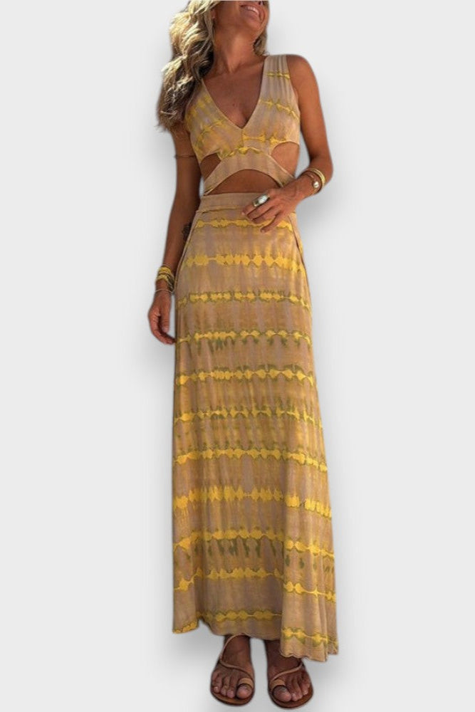 Ausdrucksstarkes Midi-Kleid