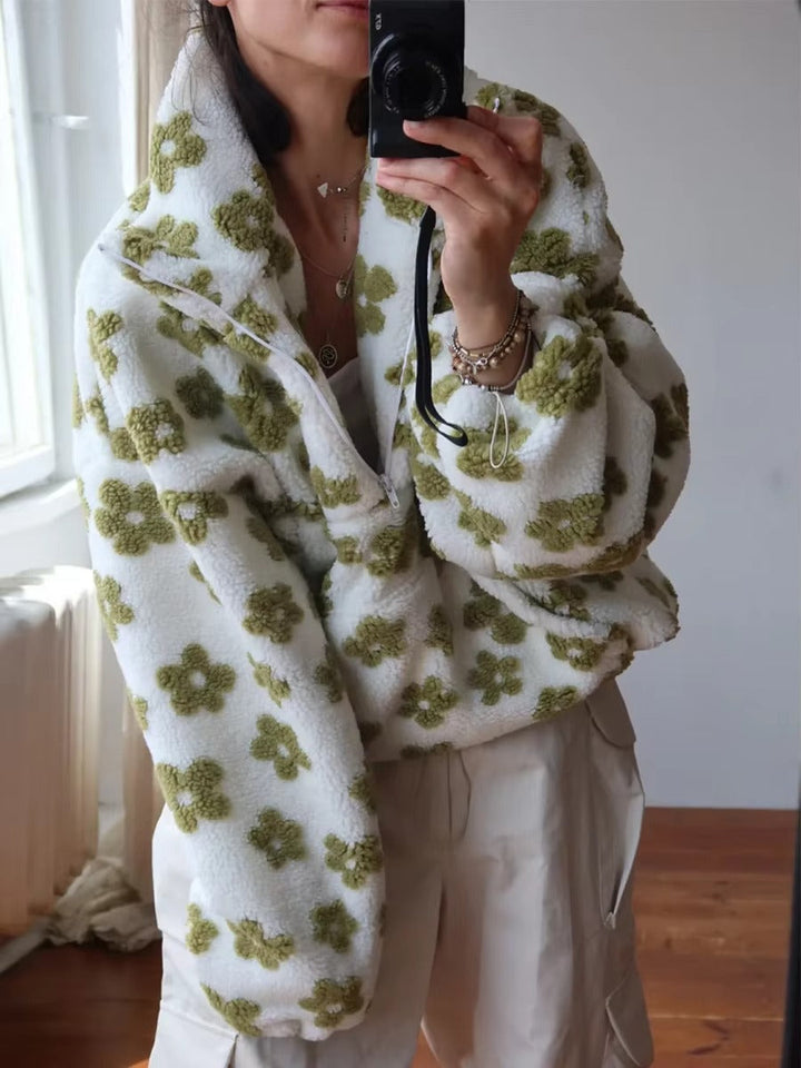 Daisy Bloom Fleece Kapuzenpullover