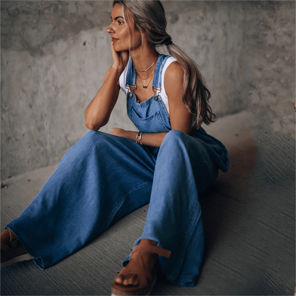 Nala - Damen Denim Jumpsuit