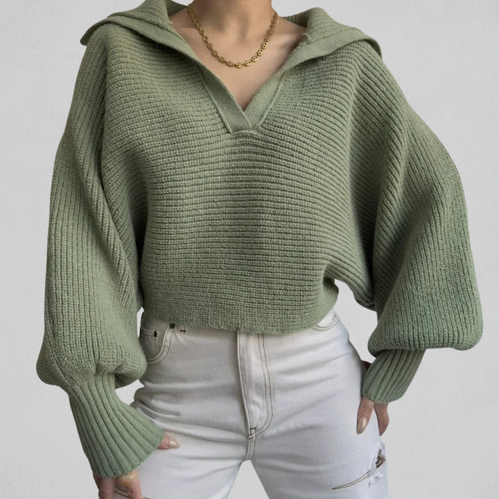 Women's V-Neck Loose Fit Sweater