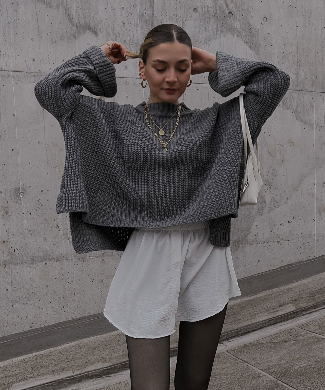 Eleganter weißer Rock