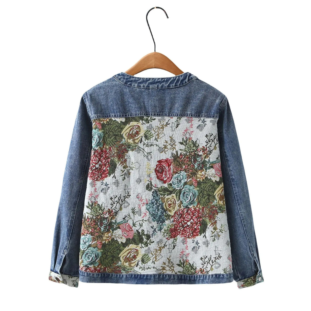 Dagmar® | Denimjacke mit Blumenstickerei