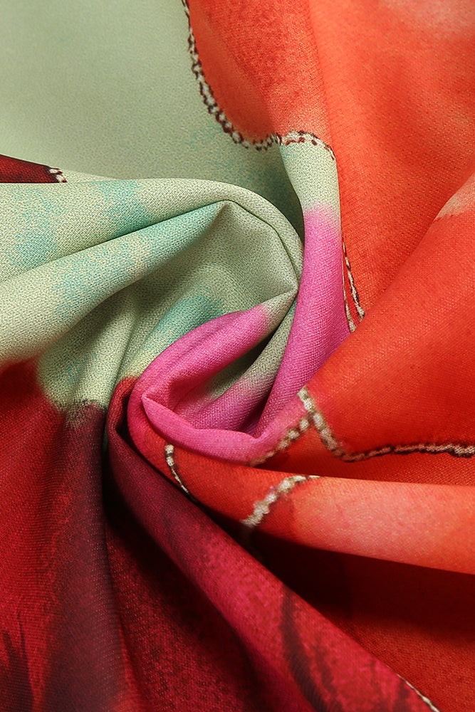 Maxikleid mit tropischem Blumenmuster