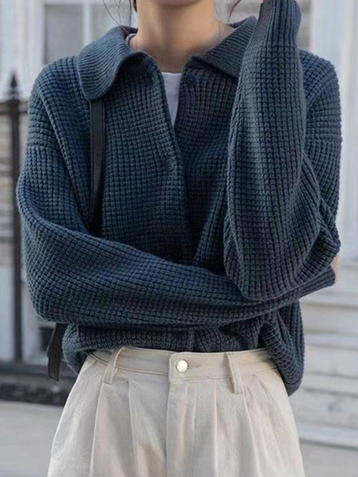 Jenna locker gestrickter Cardigan-Pullover