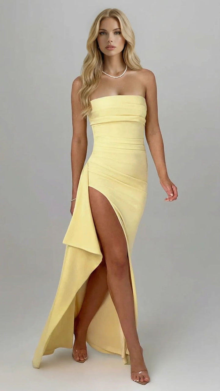 Cora ärmelloses Maxikleid mit seitlichen Schlitzen