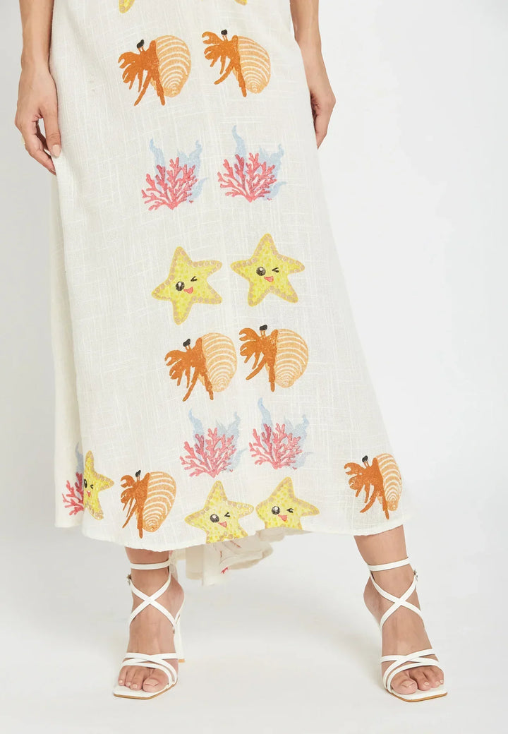 Sommerliches Strand-Maxikleid für Damen mit fließender Passform
