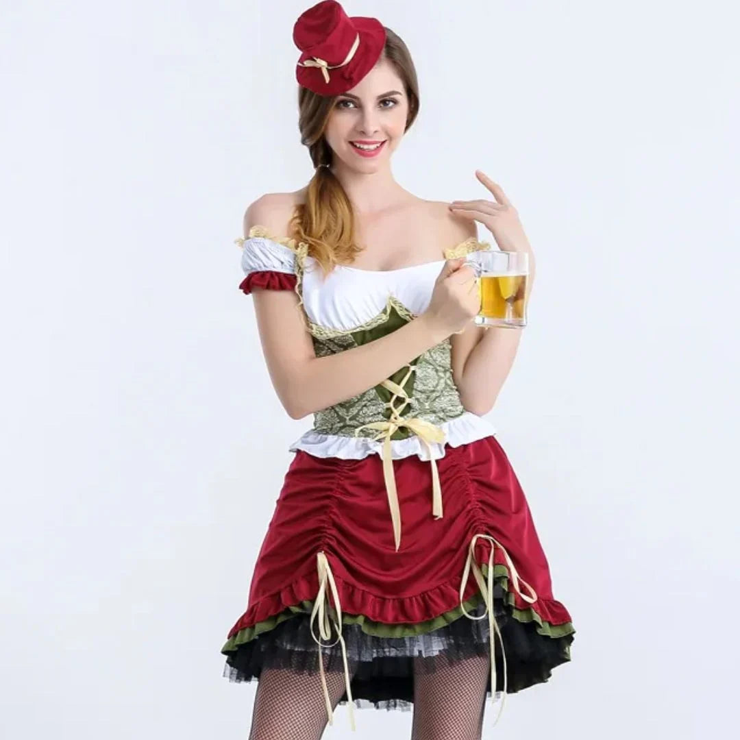 Bayerisches Damen-Dirndl mit Schürze für Volksfeste und Feiern
