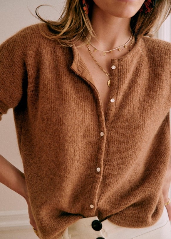 Gemütlicher Grobstrick-Cardigan-Pullover