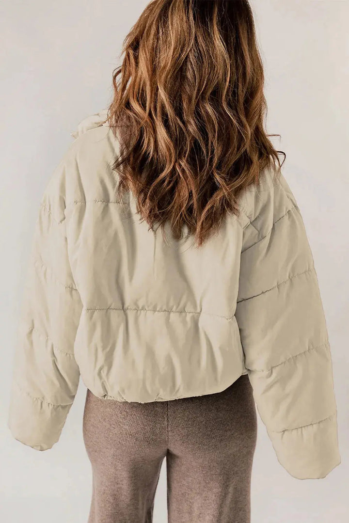 Schicker, länglicher Mantel mit Kragen und Reißverschluss für stylisches Layering