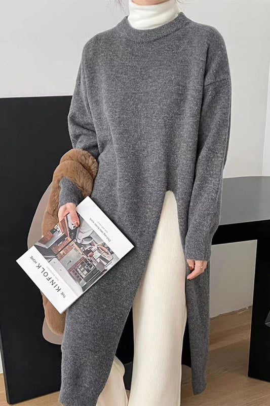 Strickkleid mit Seitenschlitz