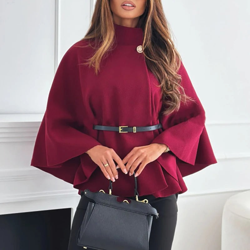 Leni® | Stilvolles Cape mit Gürtel