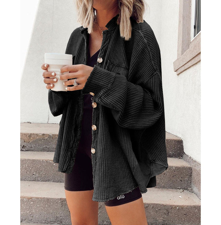 Damen Overshirt Mit Reverskragen Und Asymmetrischem Saum