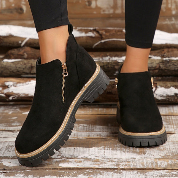 Schicke klassische Leder-Stiefeletten für Damen