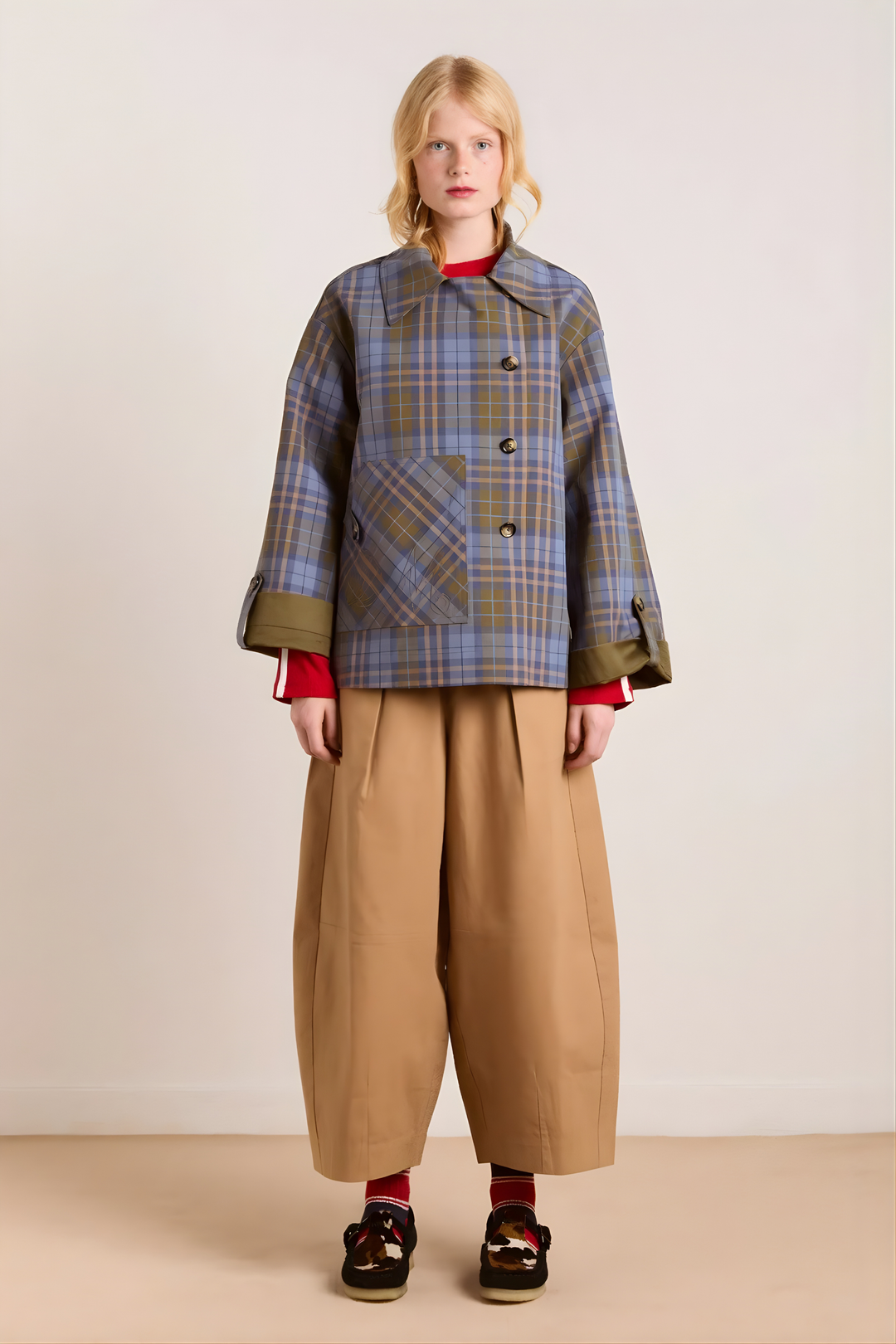 Wendbarer Crop-Trenchcoat – Schicker Lagenlook