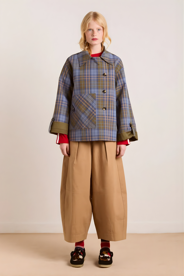 Wendbarer Crop-Trenchcoat – Schicker Lagenlook