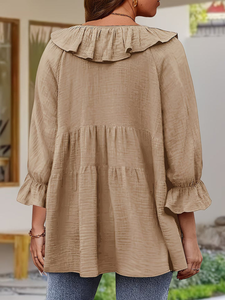Elegante Bluse mit gerafftem Ausschnitt für Damen