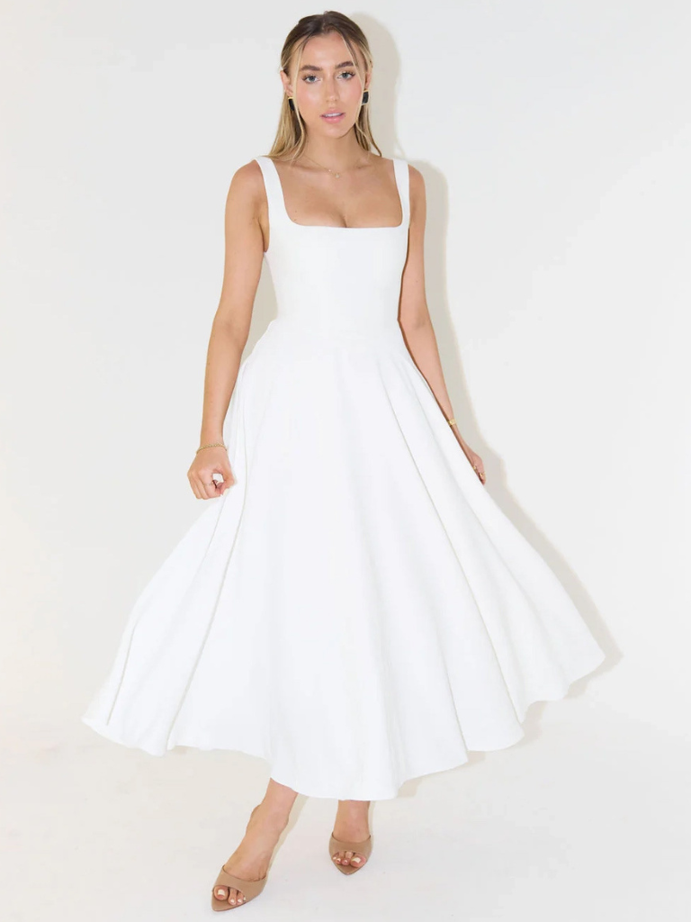 Klassisches Midi-Kleid für Damen