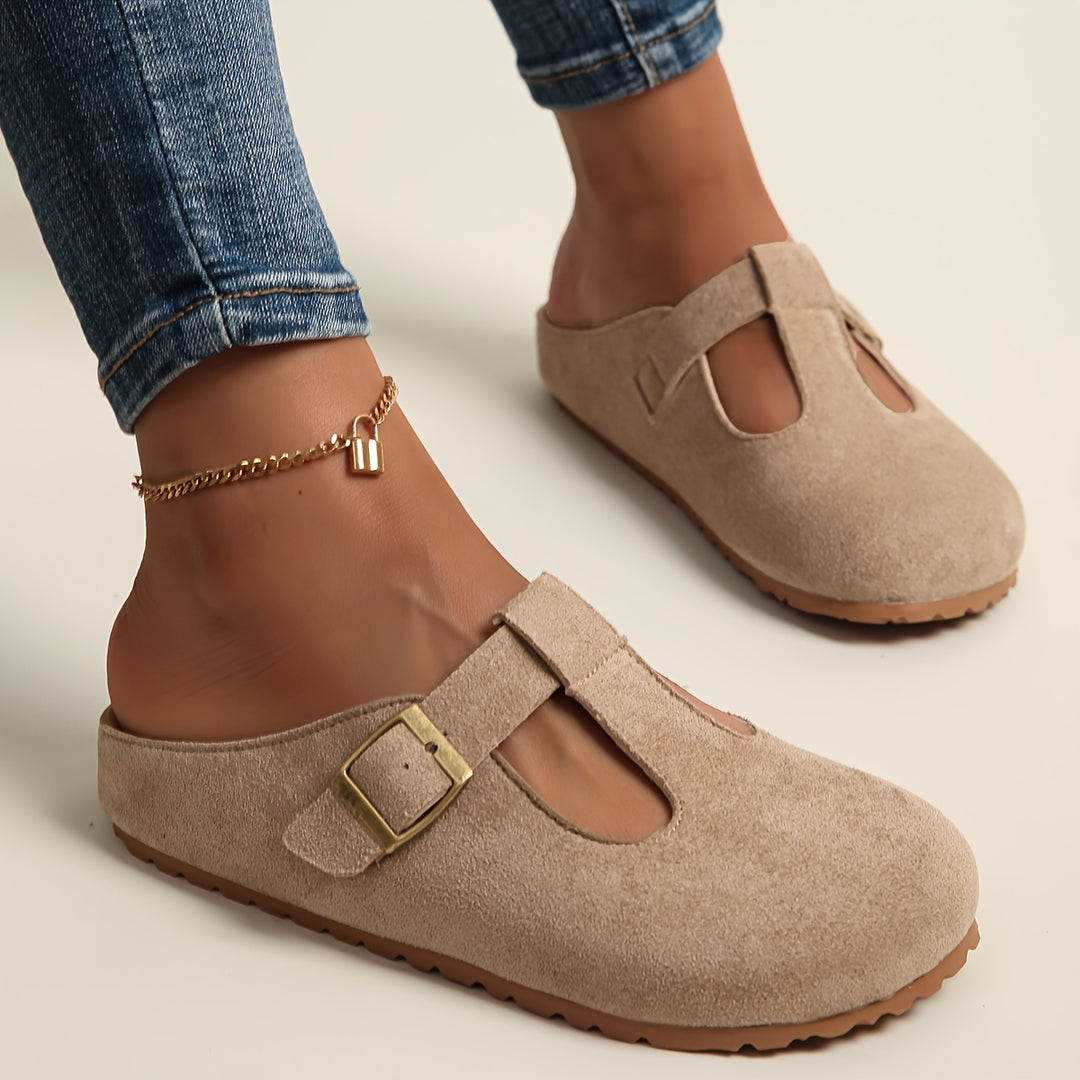 Damen Wildleder Bequeme Hausschuhe