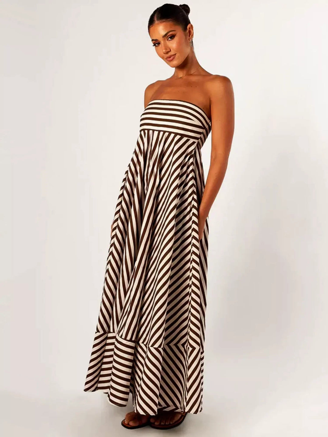 Nocturnal Charm gerafftes Maxikleid für Damen