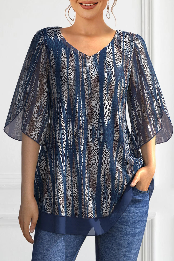 Dagmar® | Elegante Chiffon-Bluse mit Animal-Print