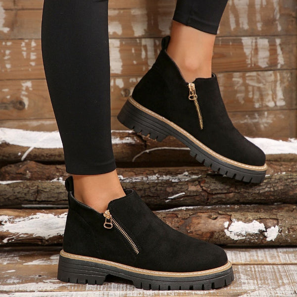 Schicke klassische Leder-Stiefeletten für Damen