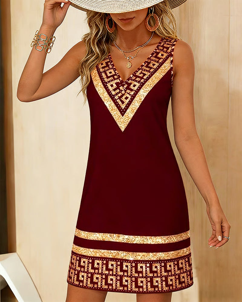 Ärmelloses Sommer-Minikleid für Damen