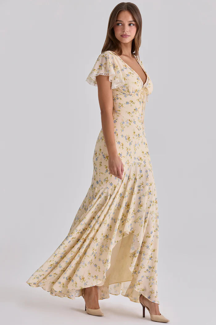Damen Amina Maxikleid mit eleganter Silhouette