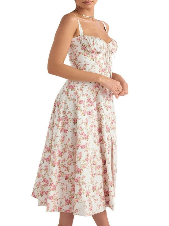 Florales Bustier-Bauchformer Bodycon-Kleid