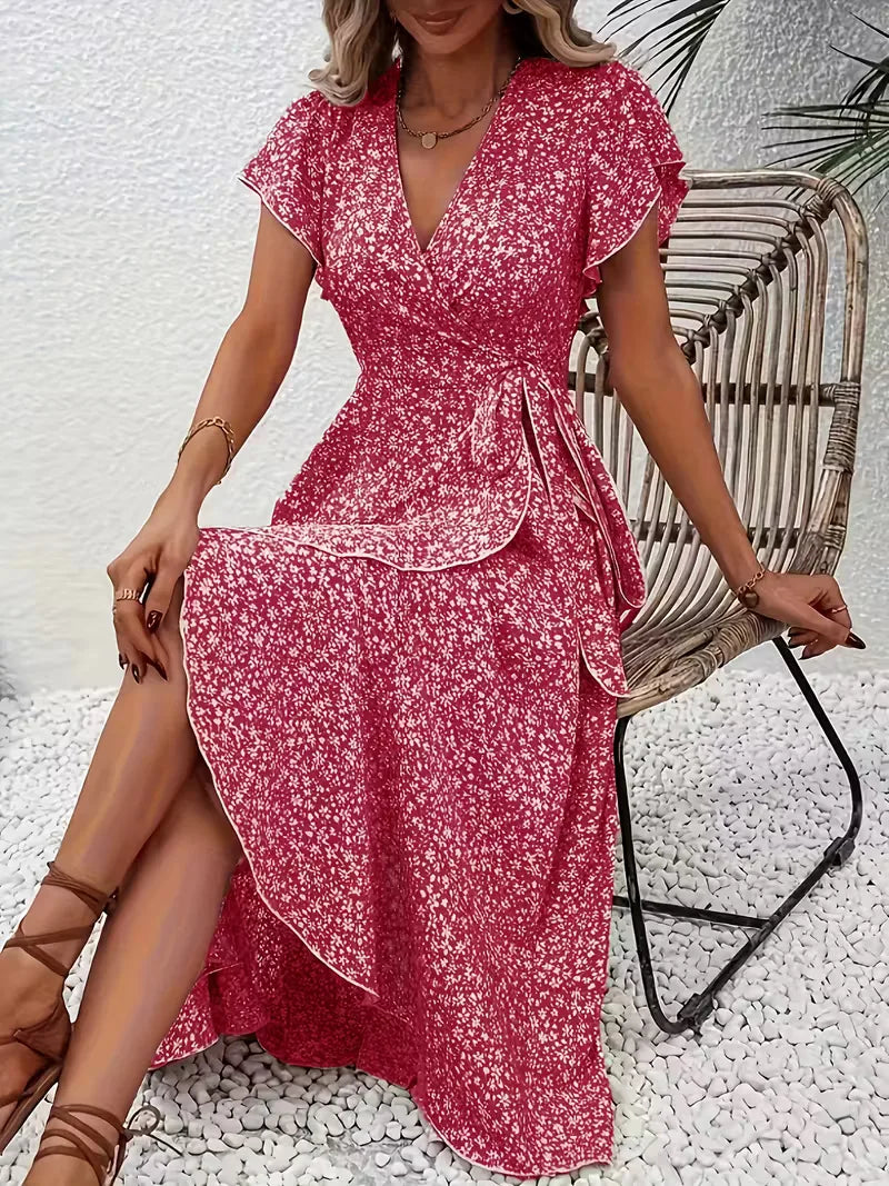Florales Wickelkleid