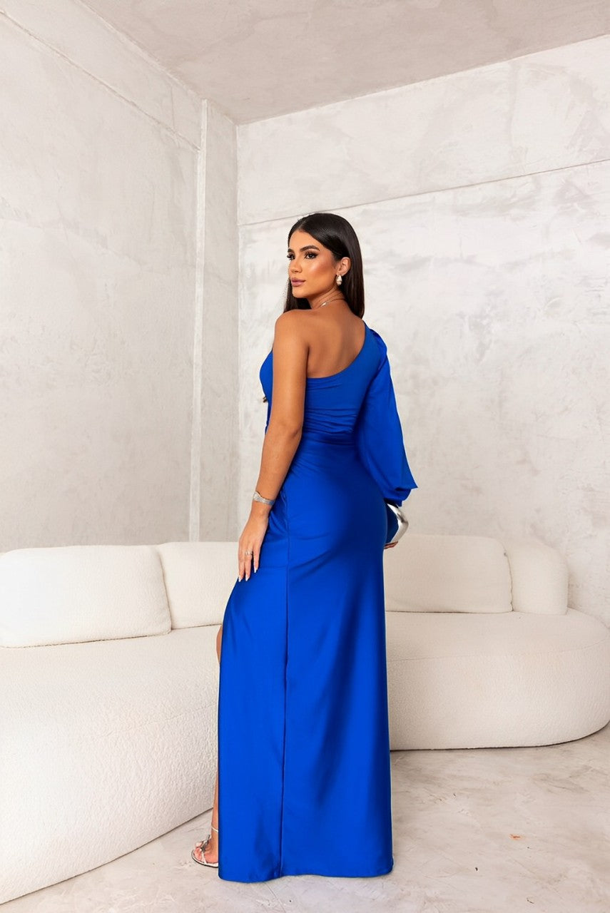 Maxikleid mit einer Schulter und weichem Griff