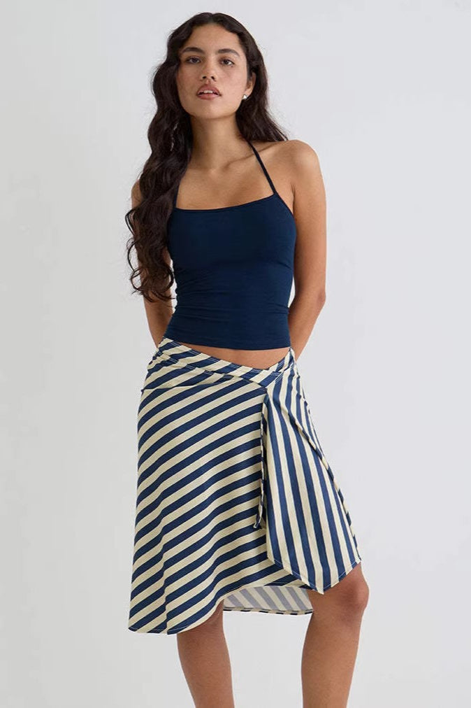 Damen Midirock Mit Karomuster Asymmetrischer Schnitt