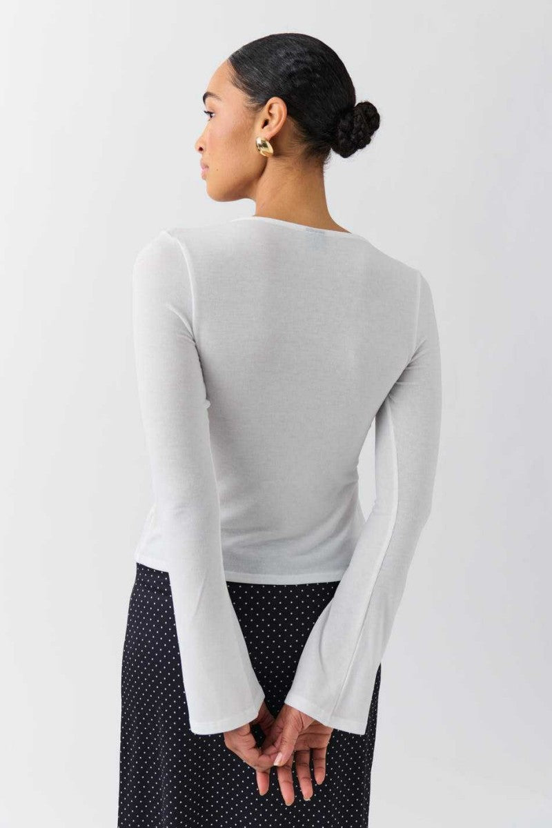 Damen Jessalyn Crop-Top mit Knoten vorne