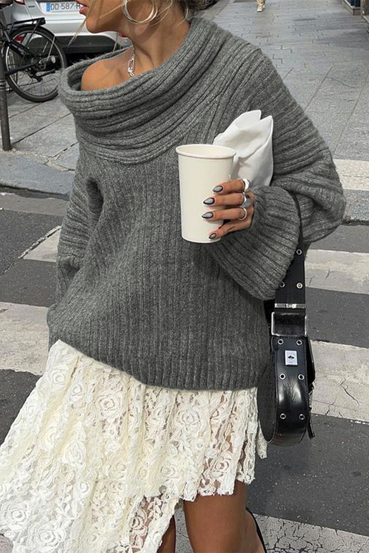 Gemütlicher grob gestrickter Wintersweater