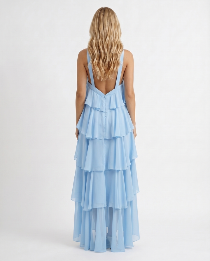Damen ärmelloses Felicia Maxikleid mit Blumendruck
