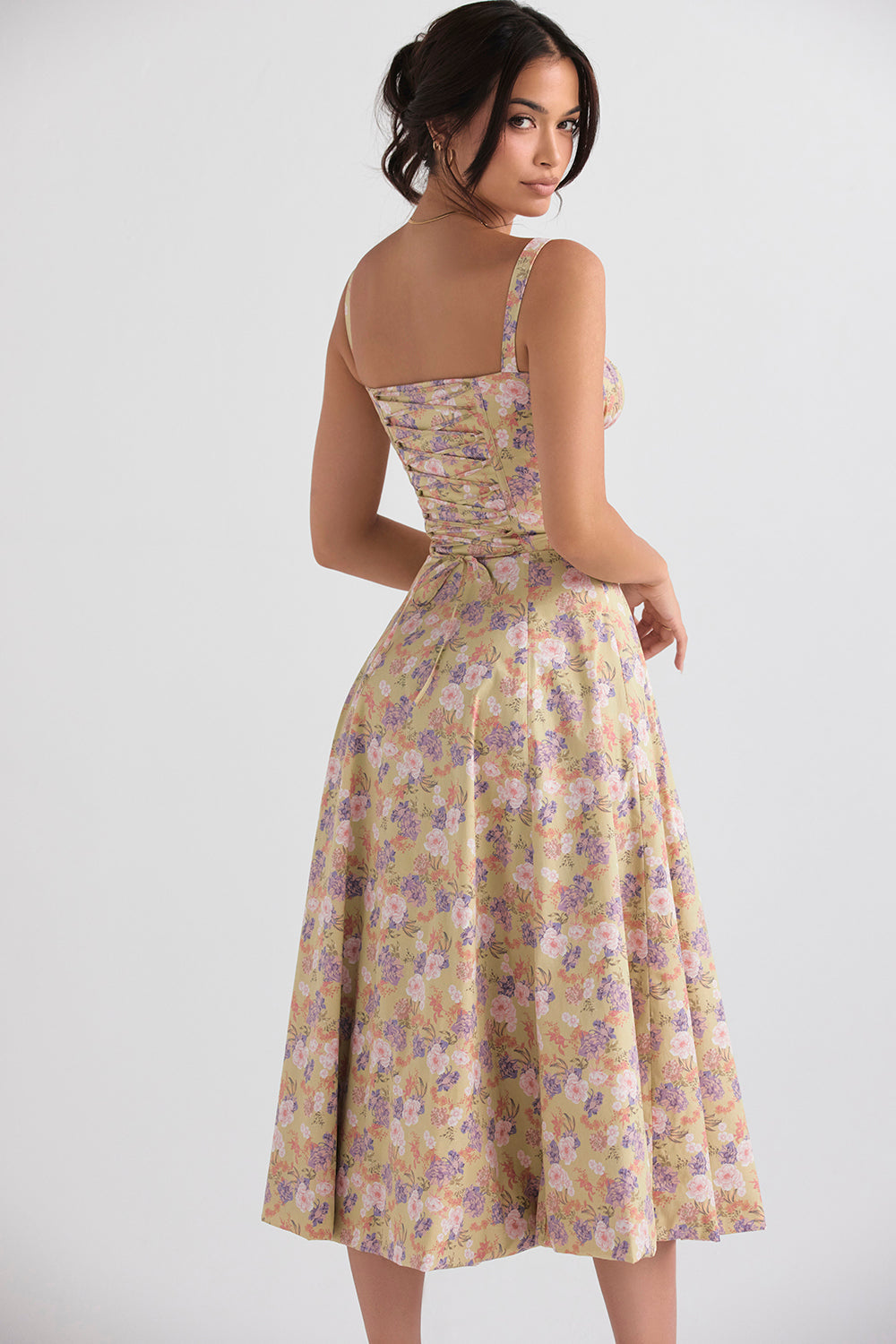 Florales Bustier-Bauchformer Bodycon-Kleid