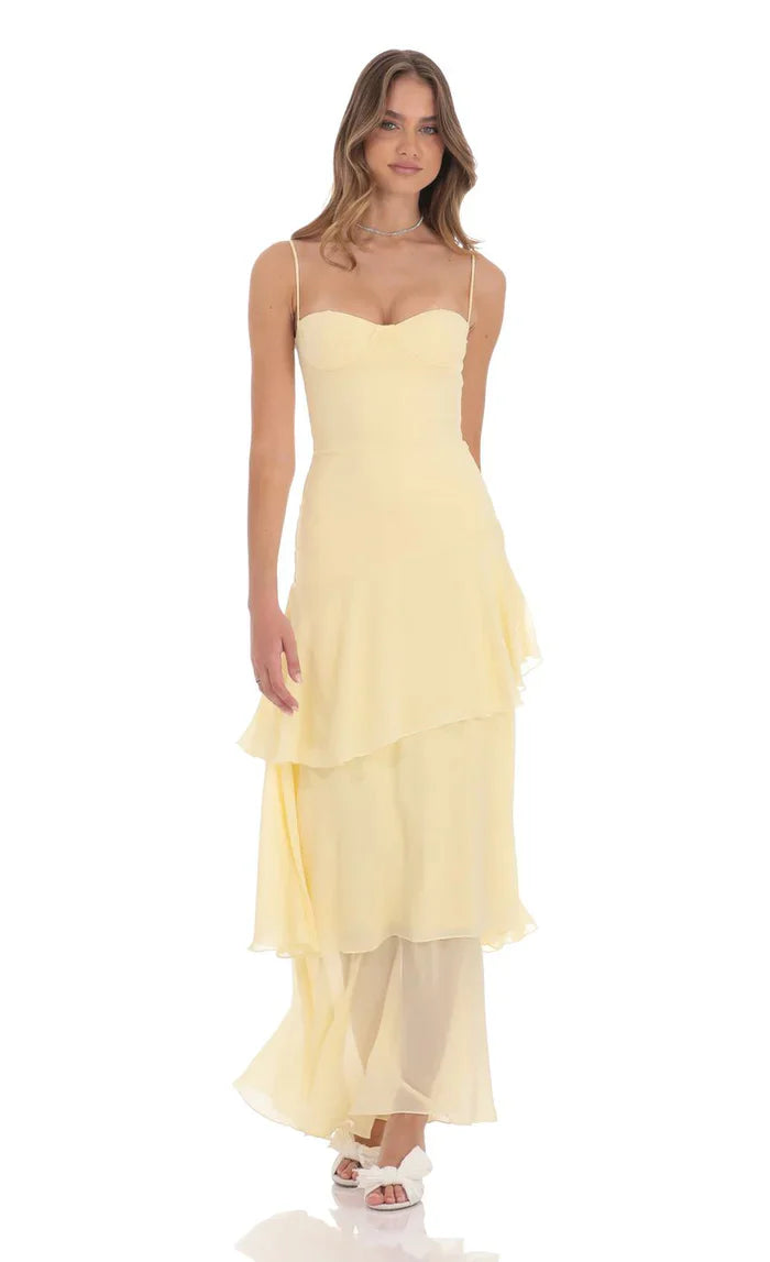 Damen Stylisches Lucy Maxikleid